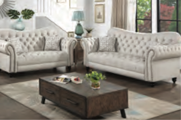 Heart Trim Love Seat & Sofa Set