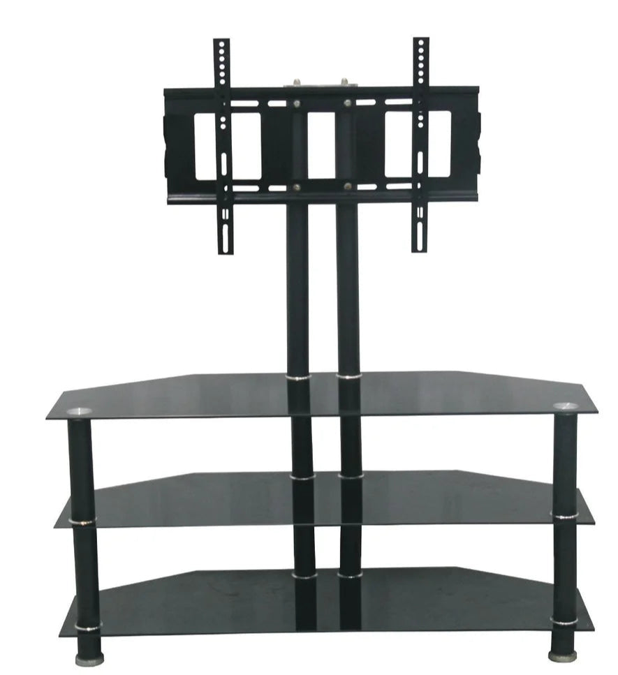 Tv Stand (Holds up to 50'' Tv) Tempered Glass Stand 36X16X49''
