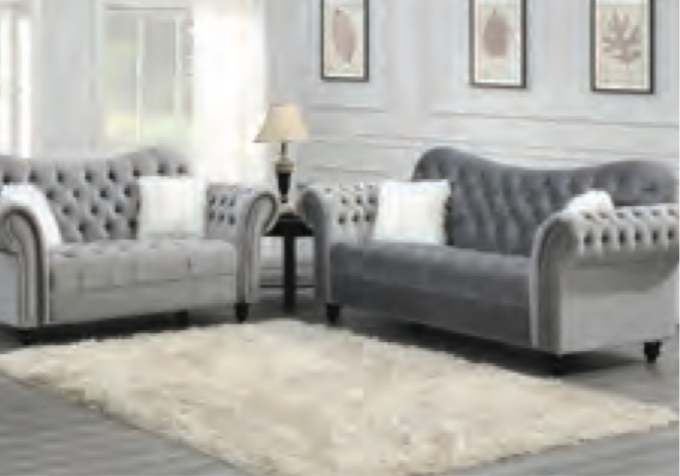 Heart Trim Love Seat & Sofa Set