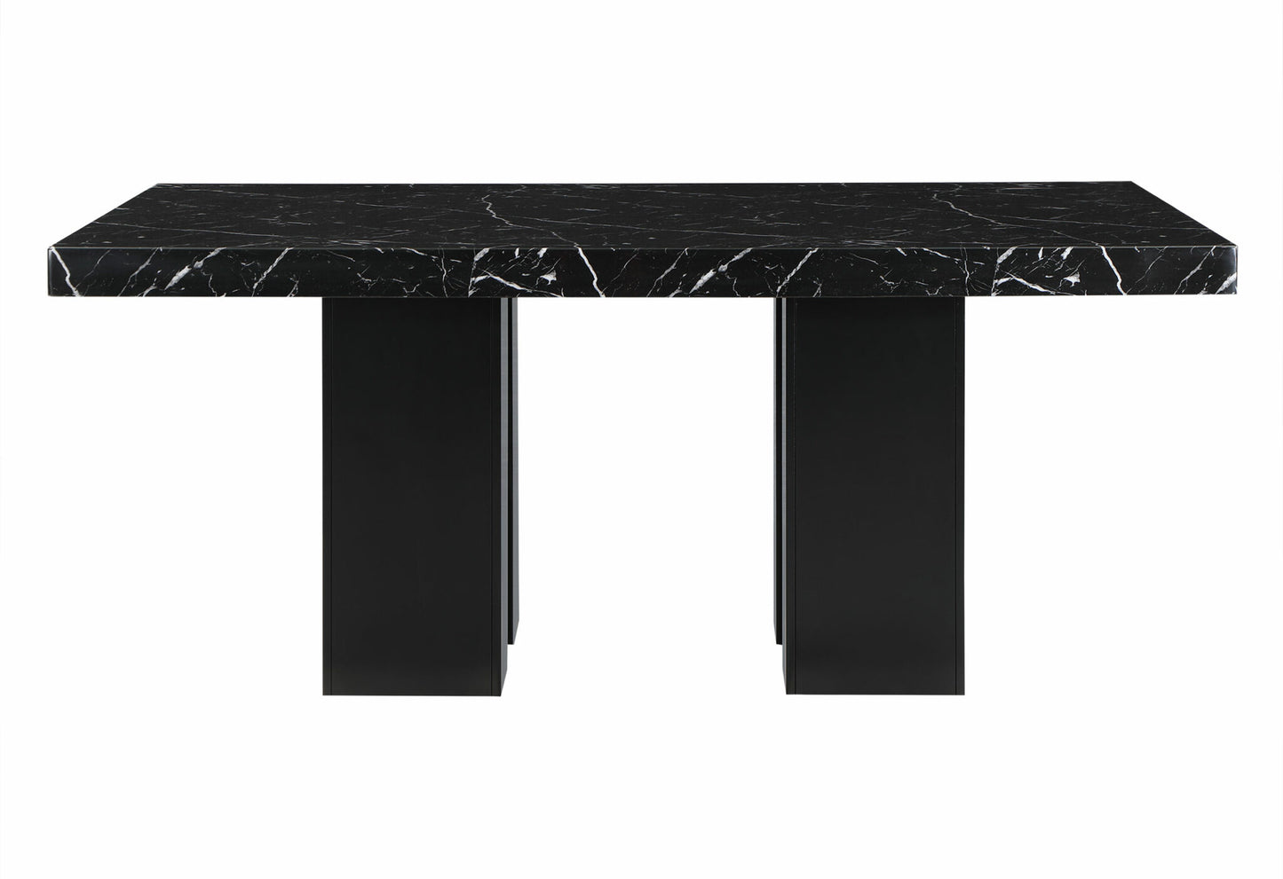Black Faux Marble Dining Table