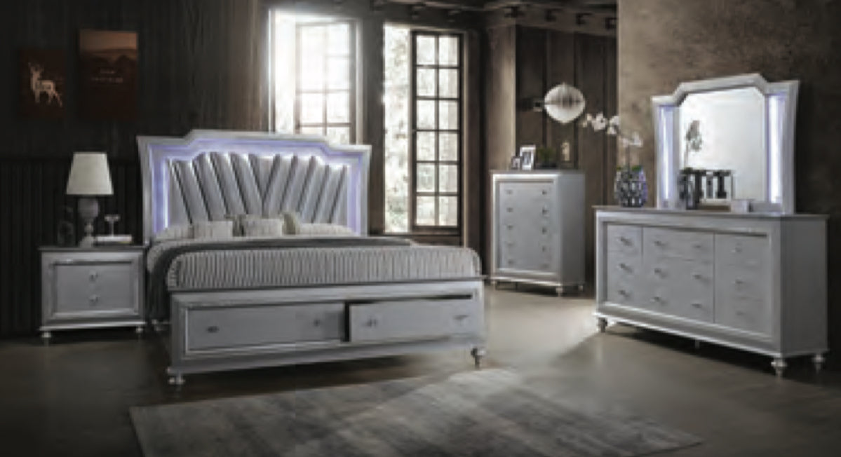 LED Bedroom Set W/ extra Storage