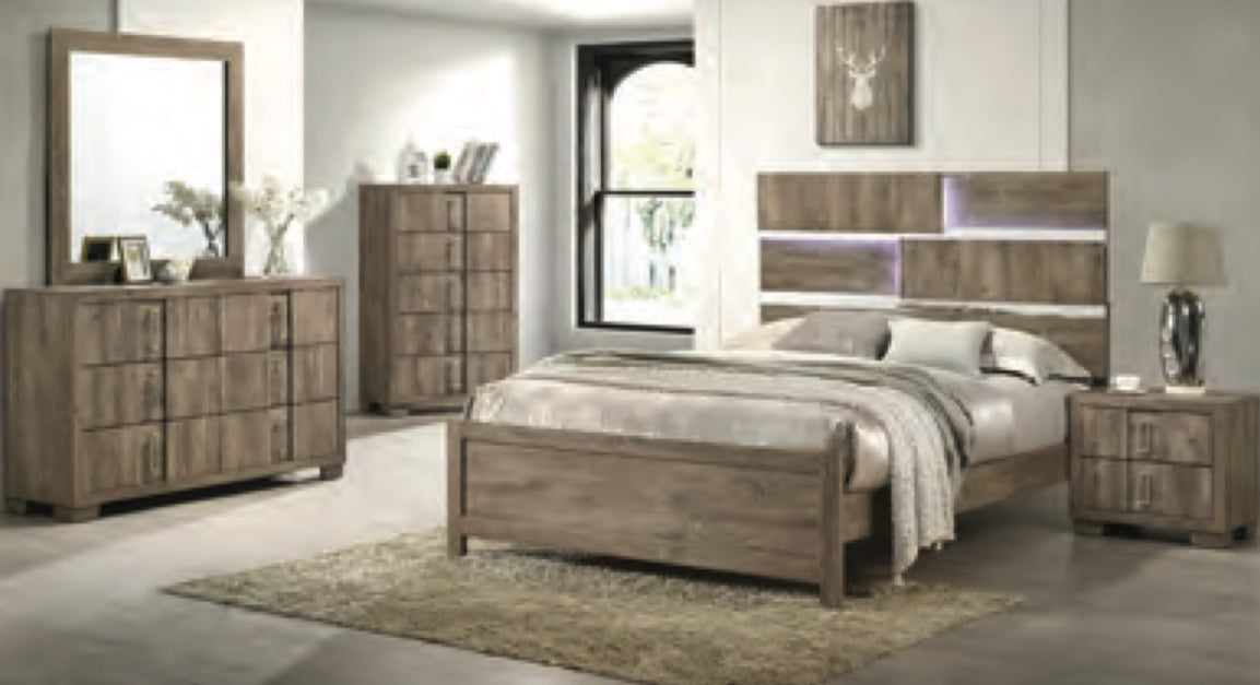 LED Abstract Bedroom Set