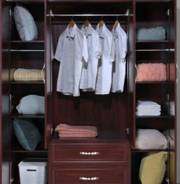 4 Door , 2 Draw W/ Mirror Wardrobe Closet