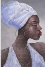 Symbolic Powerful Black Woman Oil Painting