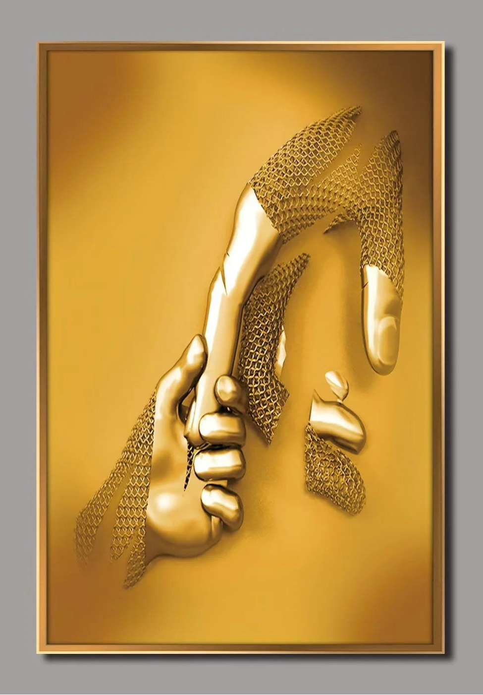 Contemporary Golden Art Piece