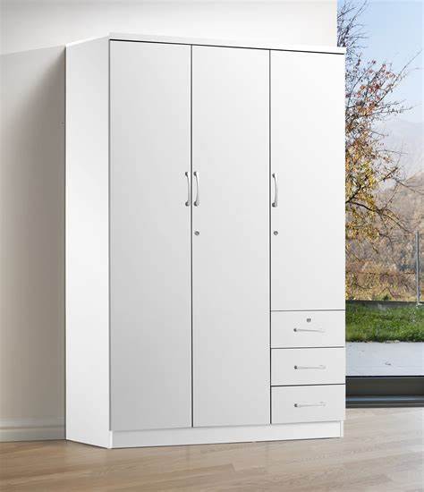 3 Door, 3 dresser Wardrobe Closet