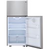 LG 20 CF Top Mount, 30" Wide, Pocket Handles, Ice Maker - Stainless