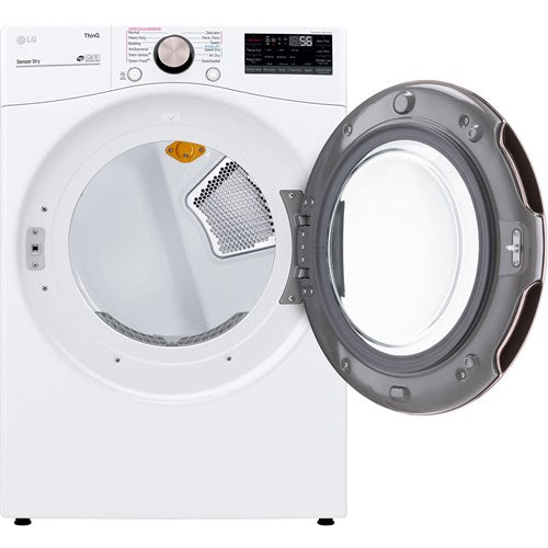LG 7.4 CF Ultra Large Capacity Gas Dryer w/ Sensor Dry, Truesteam, Wi-Fi - White