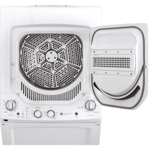 GE 2.3 / 4.4 CF Unitized Spacemaker, Electric Dryer - White