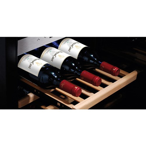 Caso/10647 Wine Safe 43 Bottle Cooler, Dual Temp Zone Compressor, WIFI capable - Stainless