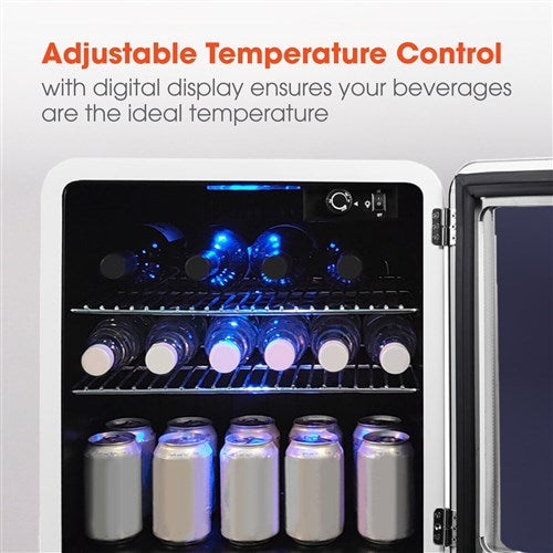 Magic Chef/MCB17CHW 1.7 cu. ft. Retro Mini Beverage Cooler - White