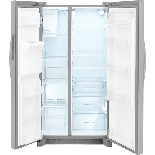Frigidaire 22.2 CF Counter Depth SxS Refrigerator, Water/Ice Dispense, - Stainless