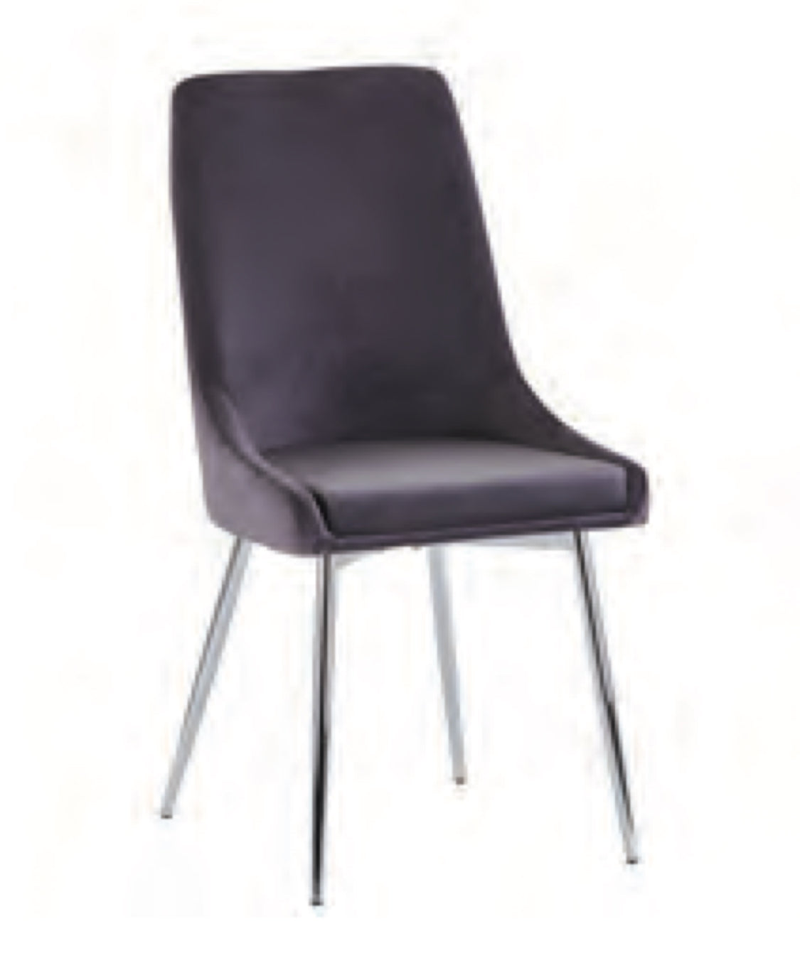 Dining Chair W/ Silver Chair Legs