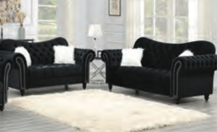Heart Trim Love Seat & Sofa Set