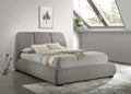 Mokena 46-inch Upholstered Platform Bed Taupe