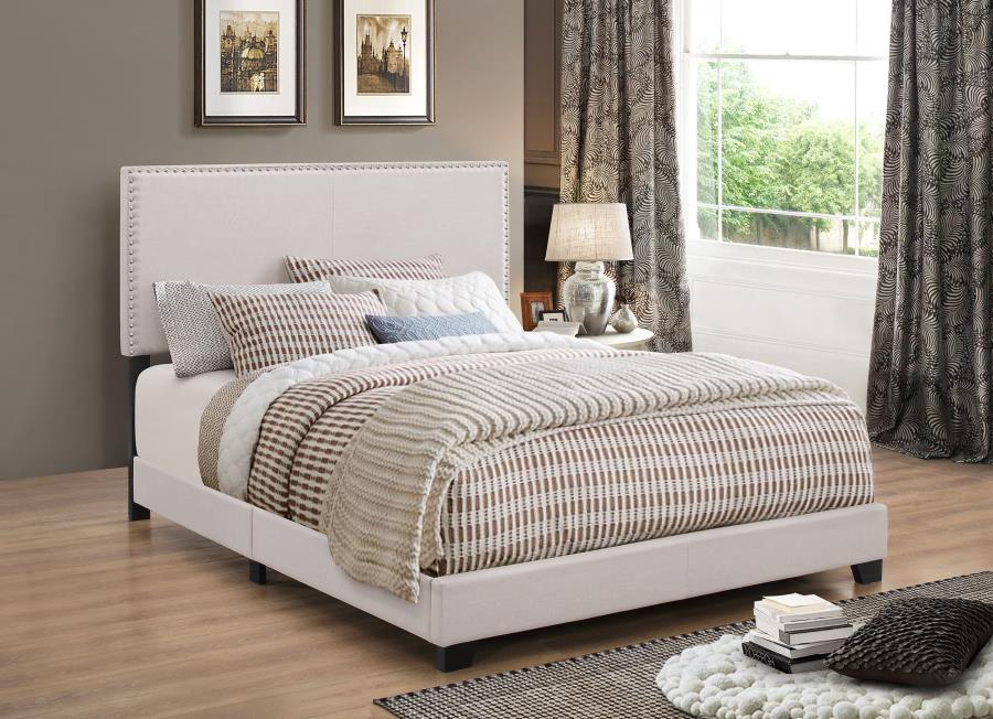Boyd Upholstered California Panel Bed Ivory