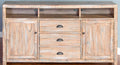 SUNNY DESIGNS 60 Inch TV Console with Mahogany Solids and Veneers