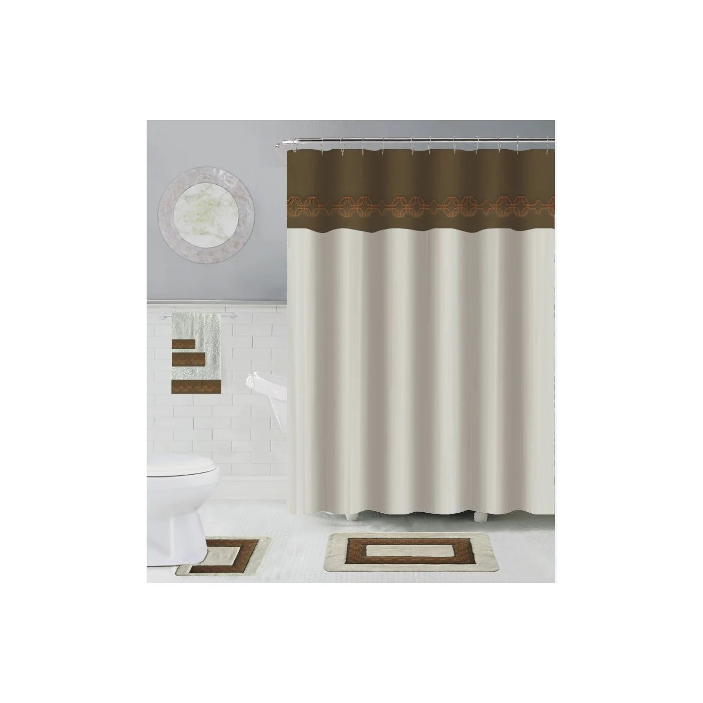 18-PC BATH SET - EMBROIDERED