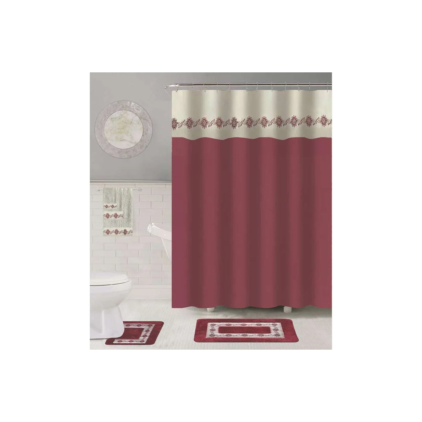 18-PC BATH SET - EMBROIDERED