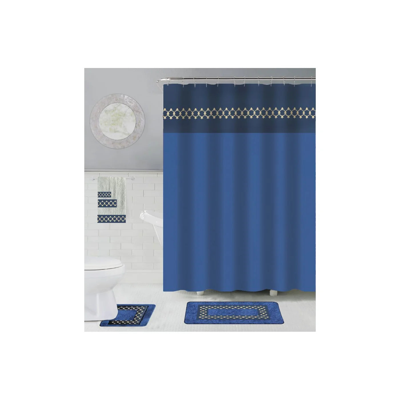 18-PC BATH SET - EMBROIDERED