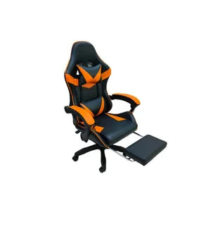 GAMING CHAIR- W/ HEADREST, LUMBAR SUPPORT CUSHION W/ MASSAGE