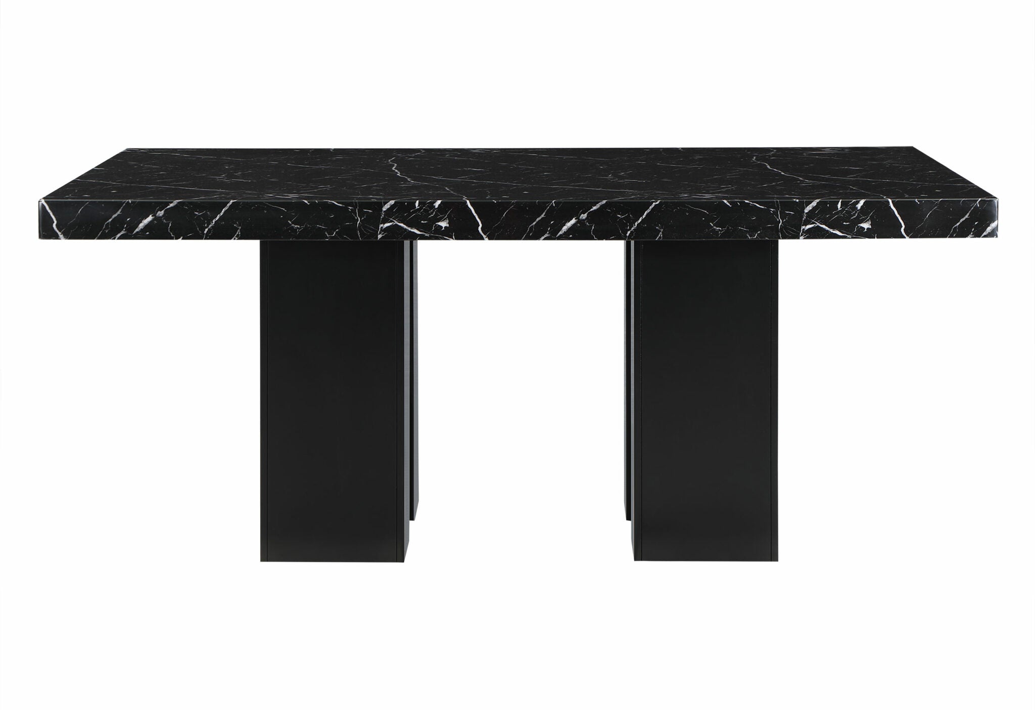 Black Faux Marble Dining Table