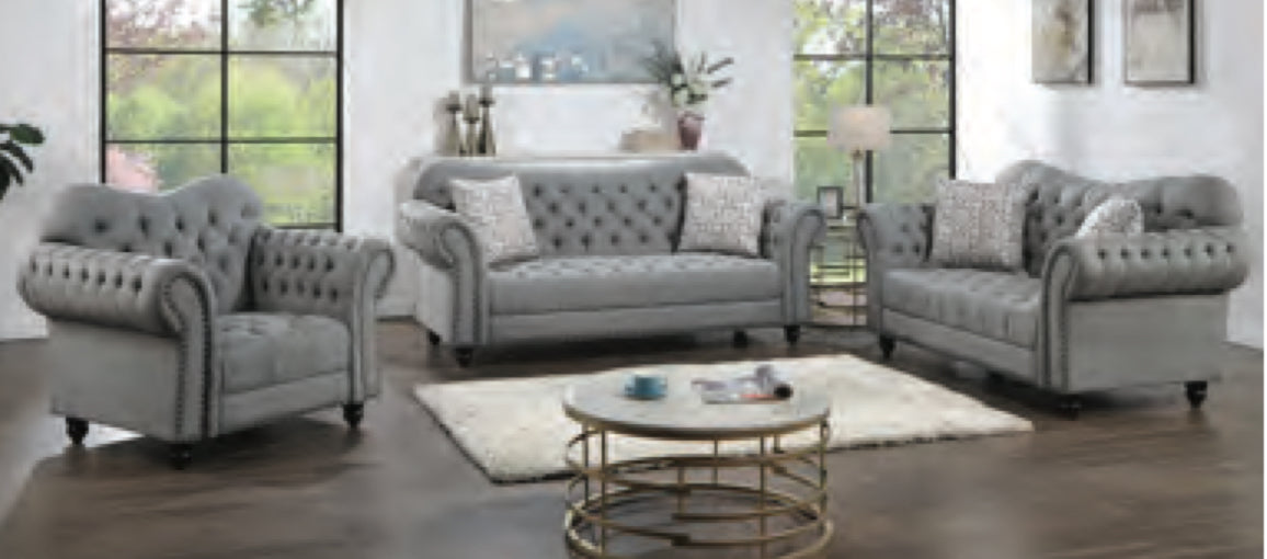 Heart Trim Living Room Set 3Pc