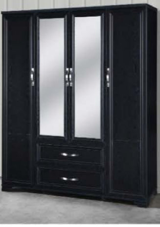 4 Door , 2 Draw W/ Mirror Wardrobe Closet