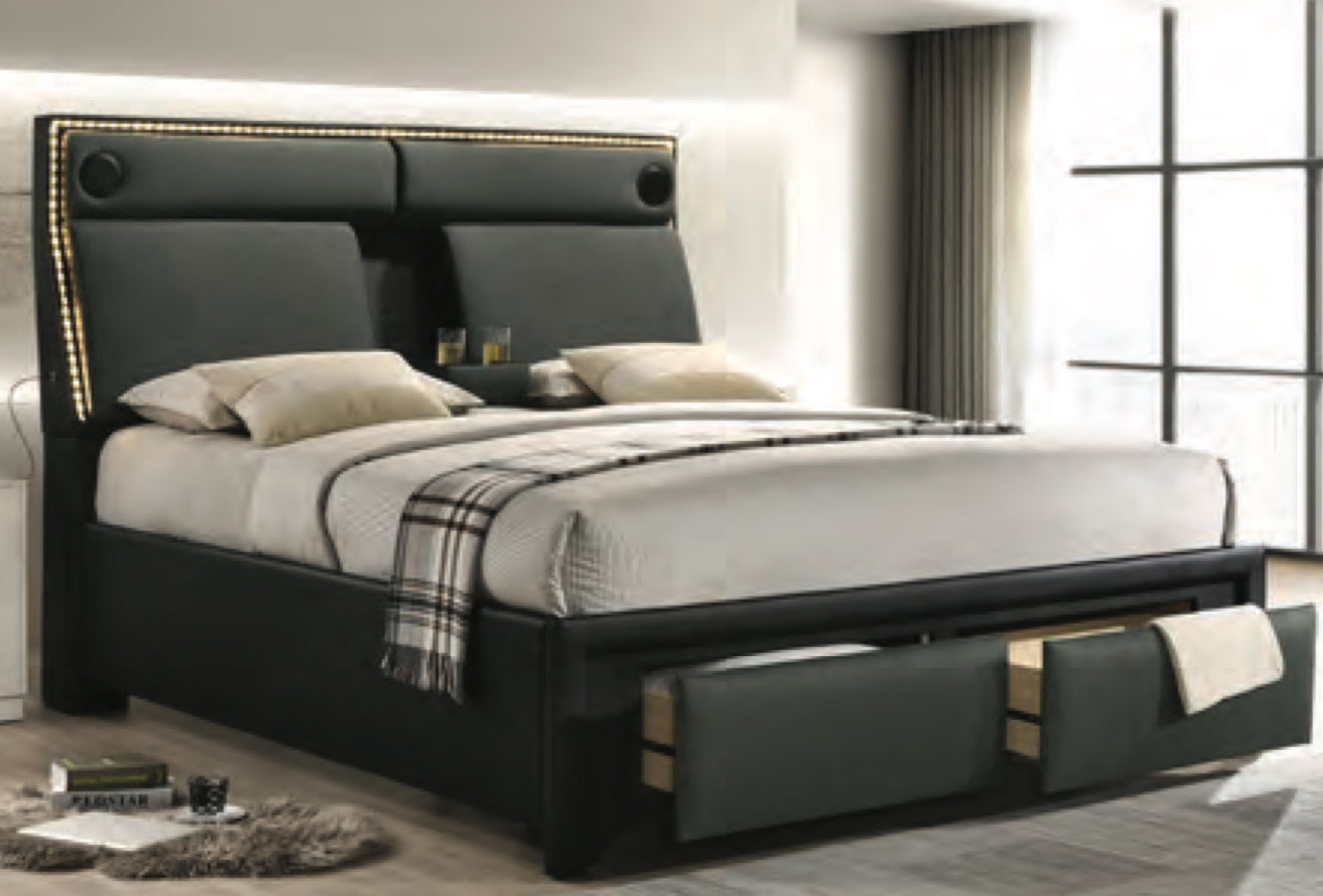 Bed Frame W/ Bluetooth Speaker