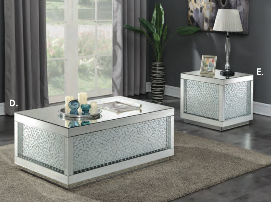 Mirrored Coffee Table Set