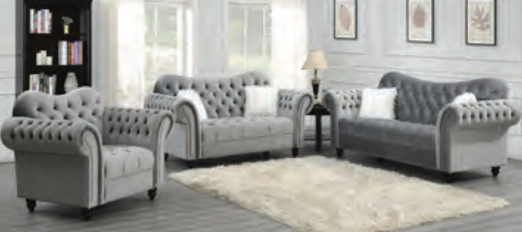 Heart Trim Living Room Set 3Pc