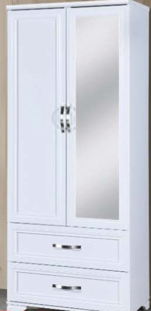 Two draw Wardrobe W/ Mirror