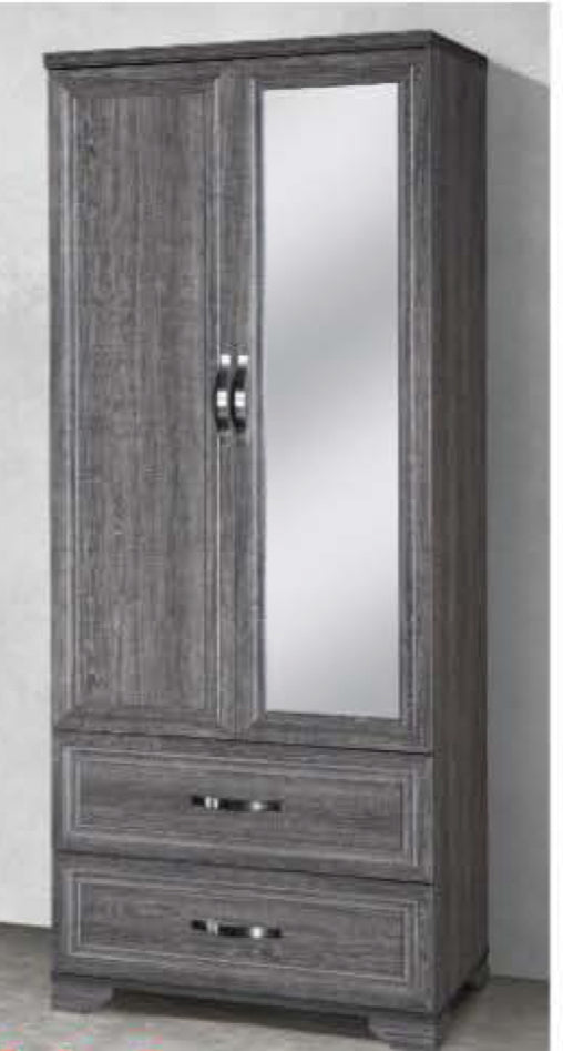 Two draw Wardrobe W/ Mirror
