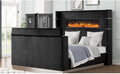 Lavish Bed Frame W/ FirePlace and Tv entertainment