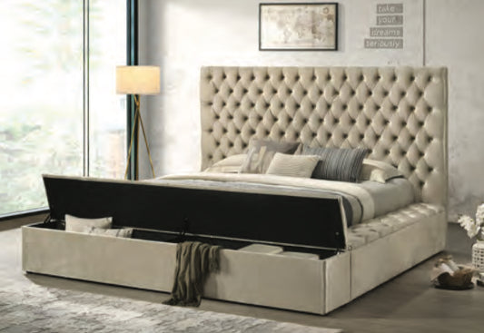 Large bed Frame W/ Compartment