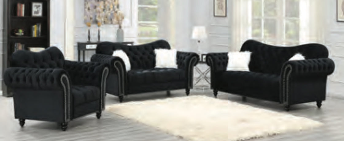 Heart Trim Living Room Set 3Pc