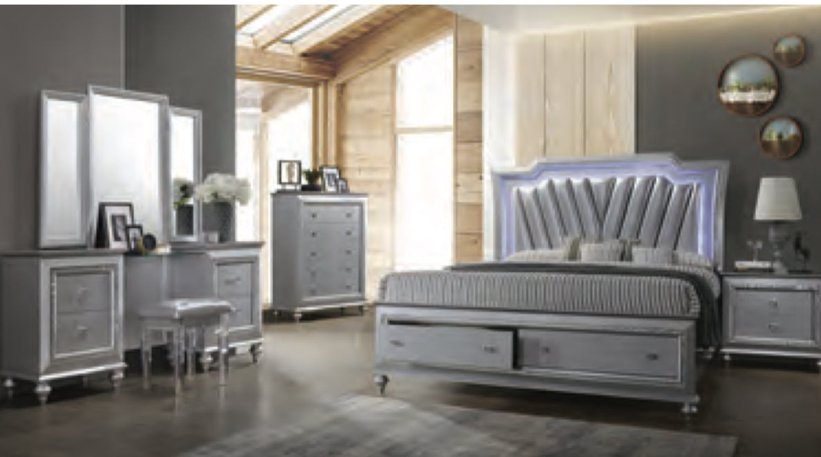 LED Bedroom Set W/ Vanity