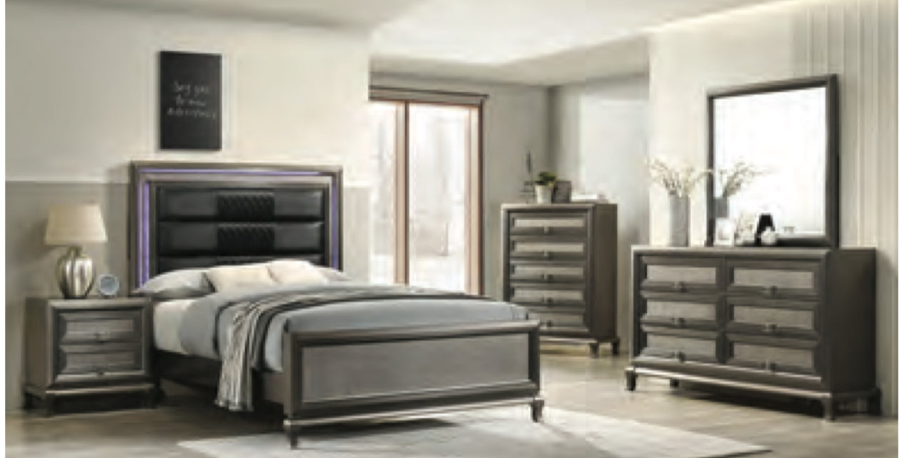 Charcoal LED Bedroom set