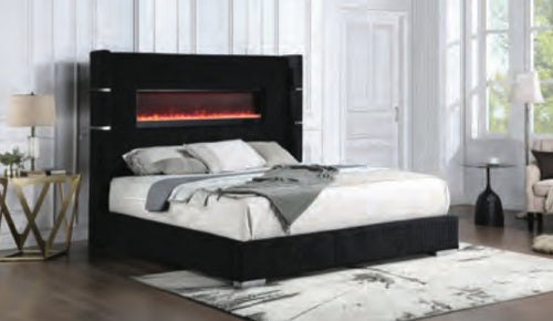 Bed Frame W/ Fireplace