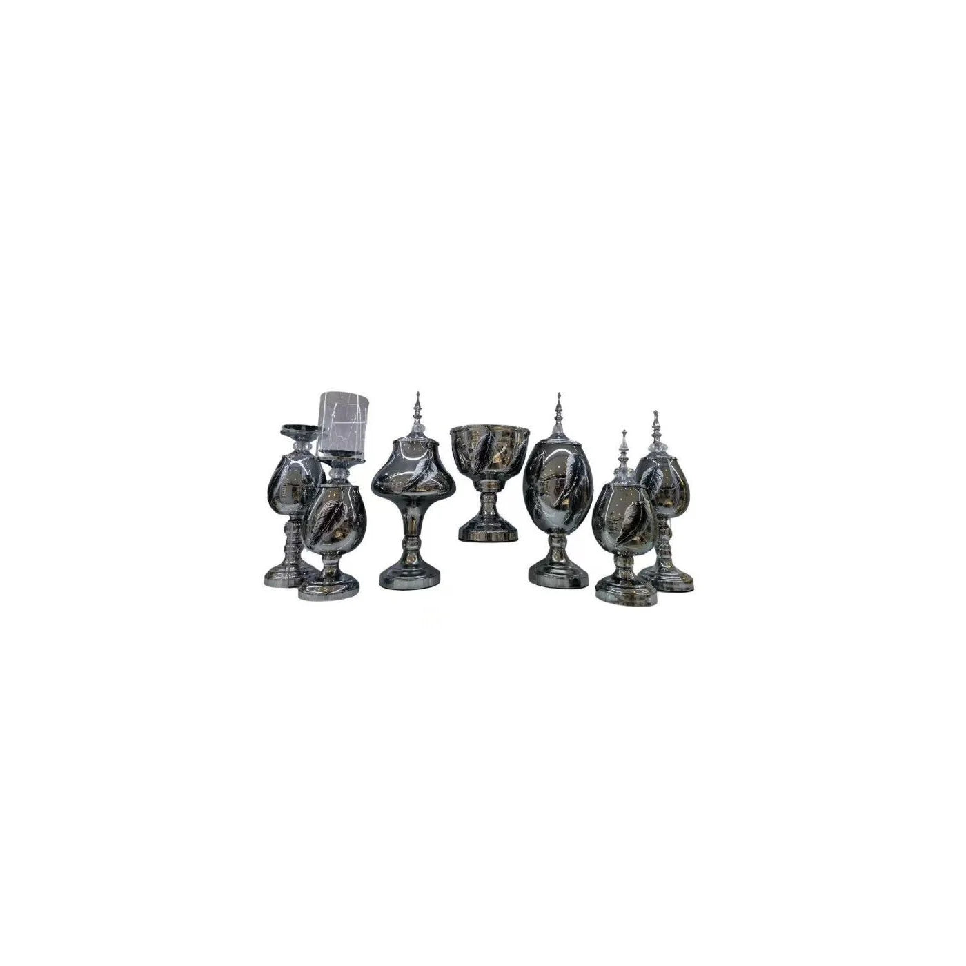 7-PC ACCENT DÉCOR SET (19.50" TALL)- SILVER