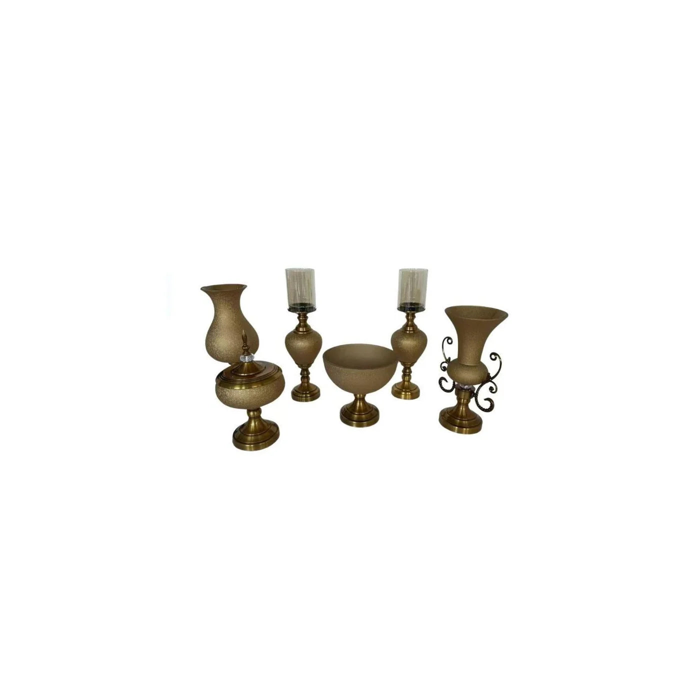 6-PC ACCENT DÉCOR SET (19" TALL)- GOLD