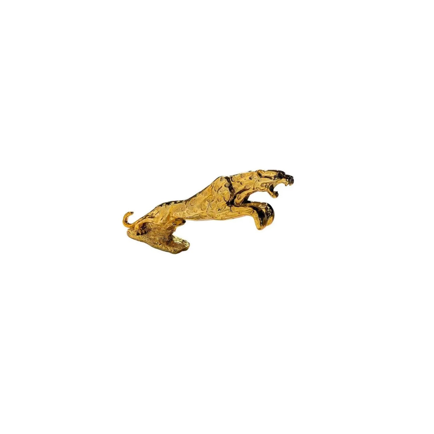 GOLD LEOPARD SCULPTURE (39")
