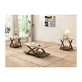 3-PC OCCASSIONAL TABLE SET (47.25 X 23.60 X 18") + 2 (21.65 X 21.65 X 22")