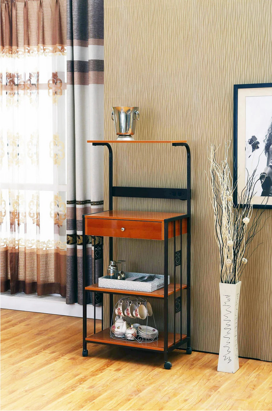MICROWAVE CART WITH DRAWER (25"X16"X59")