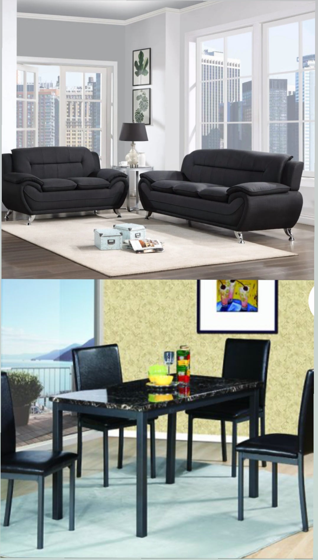 Living Room set & Dining Room set Package