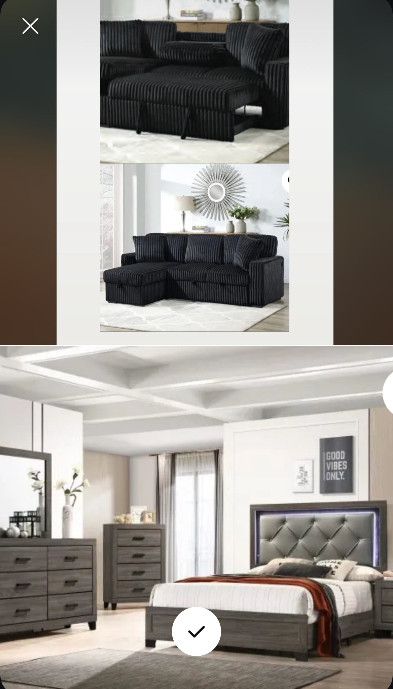 Bedroom Set & Sectional Package