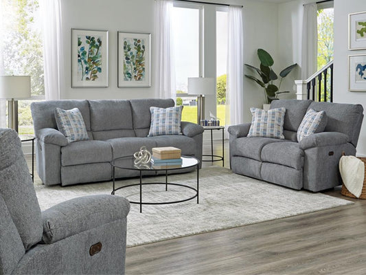 Tyler Reclining Loveseat Stonewash