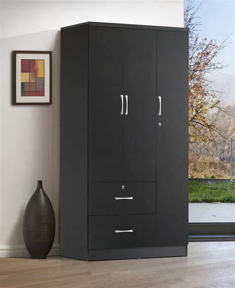 3-Door, 2-Drawer Wardrobe Closet