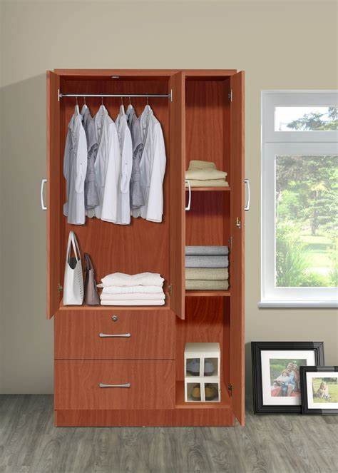 3-Door, 2-Drawer Wardrobe Closet