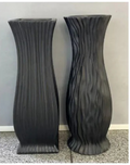 Elegant Black Vase 2pc
